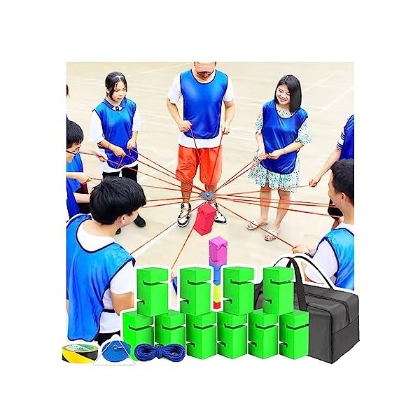 Jeux De Travail Déquipe, Jeux Dempilage De Blocs Abs, Activités De Plein Air De Consolidation Déquipe dentreprise Size:8p