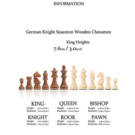 QIAOLI Échecs 2 en 1 Hêtre International Échecs et Dames Ensemble de Portables pliants de Stockage de storages de Style Famil