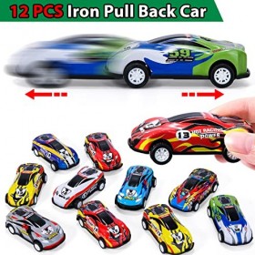 Tacobear 72Pièces Pinata Anniversaire Garçon Mini Voitures de Course Rétractable, Tatouages de Voitures de Course, Porte-Clés