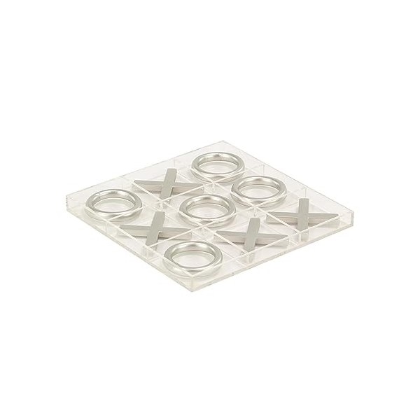 Deco 79 77627 Tic Tac Toe, Silver