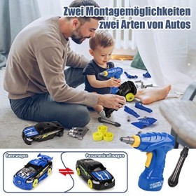 REMOKING Jouet pour enfants pour garçons et filles - Voiture de course amovible - Jouet de construction - 26 pièces - Jouet d