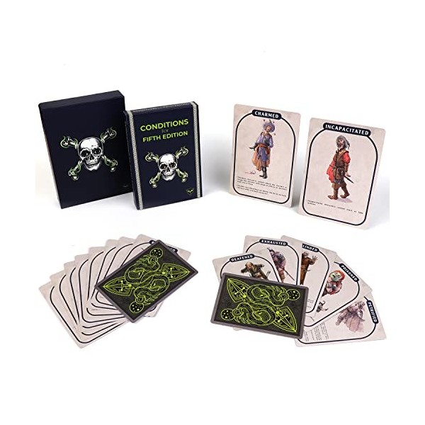 Cartes détat pour la cinquième édition | Compatible avec Donjons et Dragons D&D | Pour une utilisation par Dungeon Master 