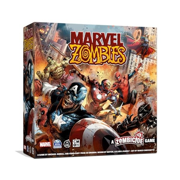 CMON Marvel Zombies A Zombicide Game Core Box ,Jeu société stratégie,Jeu coopératif adolescents et adultes,Jeu société zombi