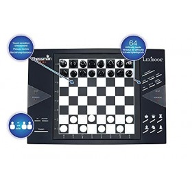 Chessman Elite Jeu déchecs électronique interactif + 64 niveaux de difficulté, LED, jeu de société familial pour enfants, no