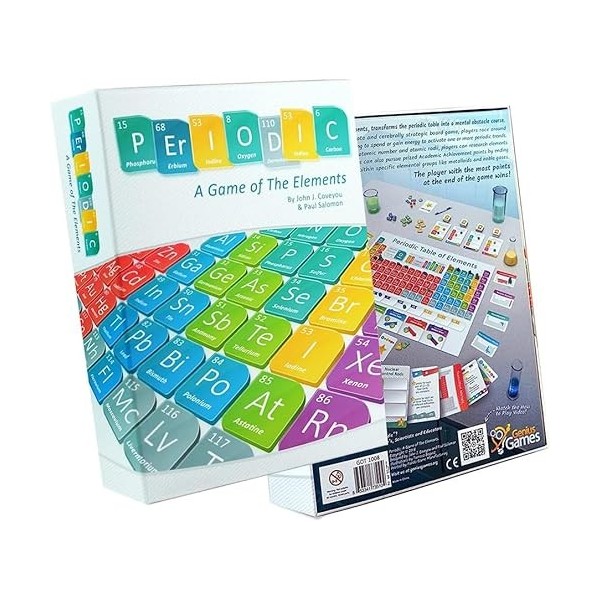 Jeu de société périodique des éléments – Jouet éducatif en Chimie pour Enfants – 2–5 Joueurs à partir de 10 Ans – Jeu Rapide 