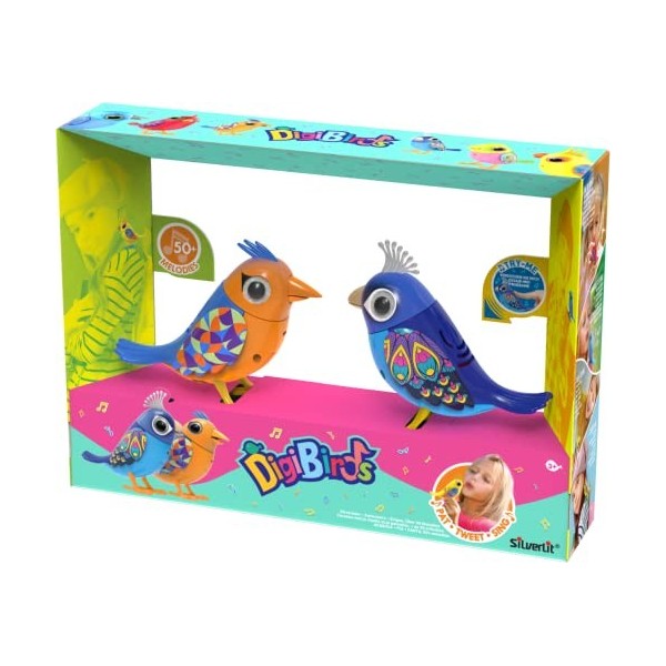 Rocco Giocattoli Digibirds Oiseaux canterins interactifs Multicolore