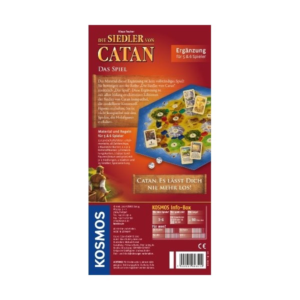 Kosmos - 693510 - Set dextension pour 5-6 joueurs pour le jeu "Die Siedler von Catan" - Langue : allemande