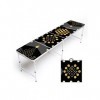 BeerBaller® Table multigame - 6 jeux de fête sur une table - Cadre noir, pliable et surface résistante aux rayures - Support 