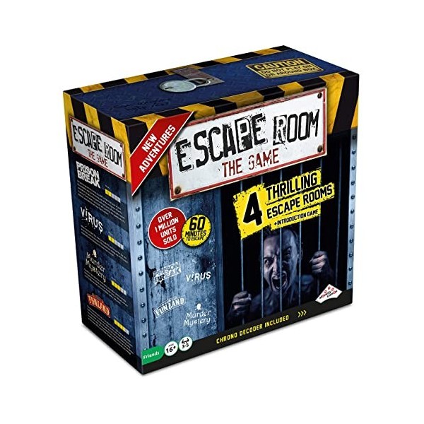 Escape Room The Game, version 2 – avec 4 salles dévasion passionnantes | Jeu de société Solve The Mystery pour adultes et ad
