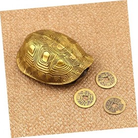 ibasenice 4 Ensembles De Coquille De Tortue Outil De Divination Pièces De Monnaie Chinoises Ameublement De Bureau Clé du Père