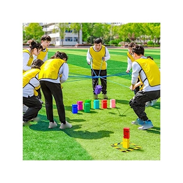 Jeux Dempilage De Blocs De Travail Déquipe |Accueil Jeux De Pelouse |Kits De Jeu Field Day Color : Yellow, Size : 8pcs 