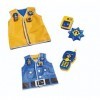 Simba - Sam le Pompier - Kit de Policier - Déguisement - Veste de Sécurité Réversible, Talkie Walkie, Badge, Caméra - 1092524