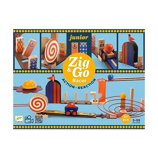 Djeco Statybos - Zig & Go - Lenktynininkas - 51 vnt