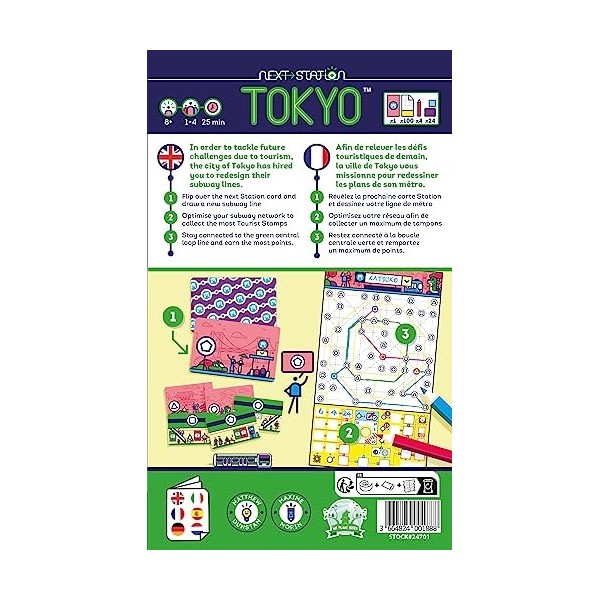 Next Station Tokyo Jeu de société - Jeu de stratégie familiale ou adulte pour 1 à 4 joueurs par Blue Orange Games - À partir 