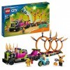 LEGO 60357 City Stuntz Le Défi de Cascade : Les Cercles de Feu, Jouet Moto de Cascadeur avec Camion et Minifigurines, Cadeau 