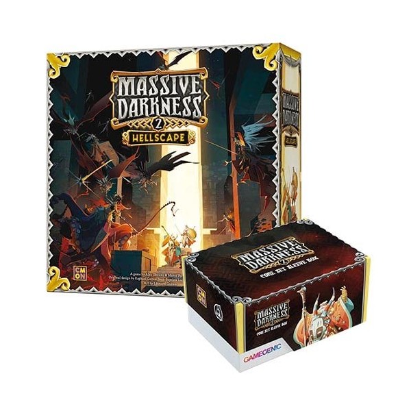 Parkage PKGamePack Massive Darkness 2 Hellscape + Core Set Sleeve Box - Version Française