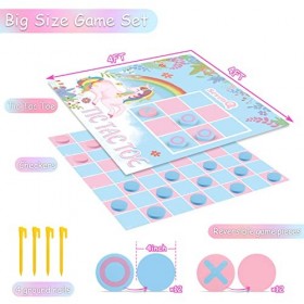 SevenQ Giant Checkers Board Game et Tic Tac Toe Game Tapis à Carreaux 2 en 1, Tapis de Jeux géant Lavable avec 24 pièces et U
