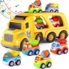 Ci Vetch Jouet camion voiture pour enfants de 1, 2, 3, 4, 5 ans, tout-petits garçons, 5 en 1, transporteur, camion, véhicule 