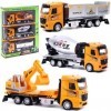 vamei Véhicules de Construction Ensemble Jouet de Camion Friction Jouets Voiture Jouet Métal avec Excavatrice Camion Malaxeur