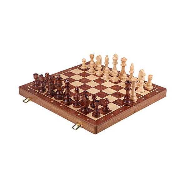 QIAOLI Échecs Blooden International Chess Extra 2 Jeu de société de Reines avec des échecs pliants Cadeau Créatif Colorion Dé