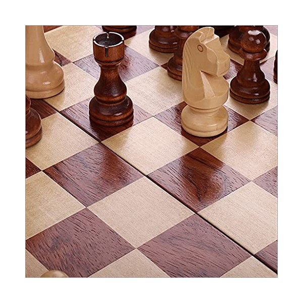 QIAOLI Échecs Blooden International Chess Extra 2 Jeu de société de Reines avec des échecs pliants Cadeau Créatif Colorion Dé