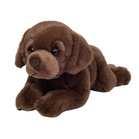 Teddy Hermann 91980 Peluche Labrador en Peluche Durable en matériaux recyclés Marron Chocolat 32 cm