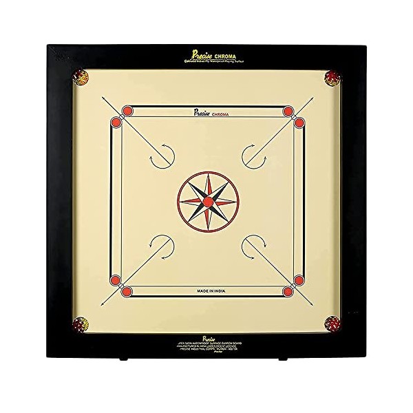 Dr. Sport Precise Carrom - Original 6 mm Chroma Excel Manufacturer Fabricant de du monde Professionnel Complet avec des pierr