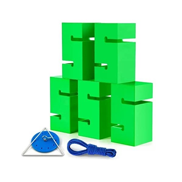 Trousse de Jeu Field Day | Jeu de Travail déquipe dempilement de Blocs | Jeu de pelouse en Plein air pour 5 à 20 Personnes 