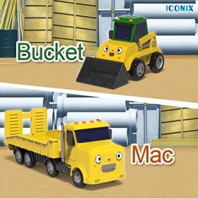 Tayo The Little Bus Friends Set D2 Voiture à moteur seau, Mac 