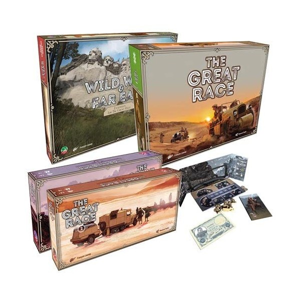 PKGamePack The Great Race Jeu de Base + 3 Extensions + Wild West & Far East - Version Française