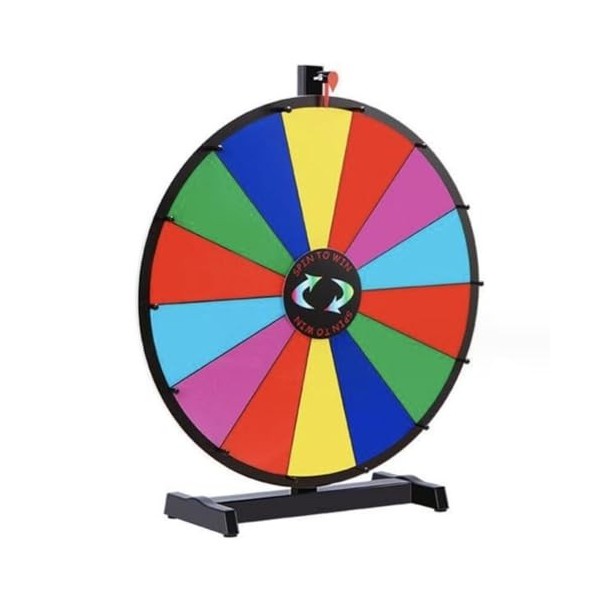 Lesunbak Roue De La Fortune 20 Cm – 12 Emplacements Vierges, Acrylique Effaçable, Base Ventouse Antidérapante – Jeux De Société, Fêtes, Promotions