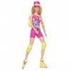 Barbie Le Film Poupée Mannequin Patineuse En Tenue De Patinage Avec Justaucorps, Cycliste Et Rollers, Accessoires Vert Fluo I