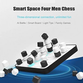 jucyuanhang Smart Four Connect, Jeu De Plateau Magnétique Intelligent 3D À Quatre Rangées, Bataille Homme-Machine AI Intégrée