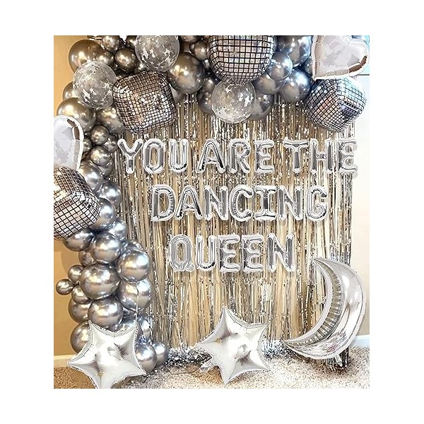JeVenis Décoration « You are the Dancing Queen » avec ballons « You are the Dancing Queen » et « You are the Dancing Queen »
