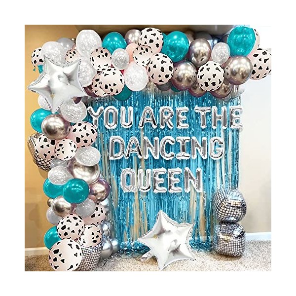 JeVenis Décoration « You are the Dancing Queen » avec ballons « You are the Dancing Queen » et « You are the Dancing Queen »