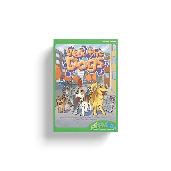 SimplyFun Walk The Dogs Jeu de mathématiques – Lun des jeux les plus amusants pour les enfants à partir de 8 ans – Jeu de mu