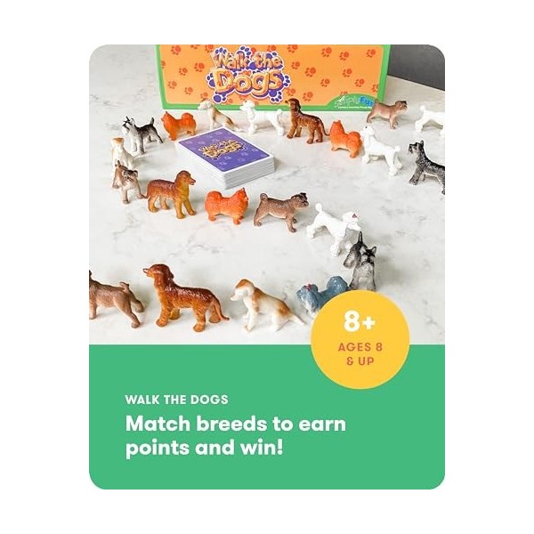 SimplyFun Walk The Dogs Jeu de mathématiques – Lun des jeux les plus amusants pour les enfants à partir de 8 ans – Jeu de mu