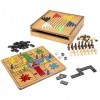 Hey! Play! 7-in-1 Combo Jeu avec Chess, Ludo, Chinese Checkers et Bien Plus Encore