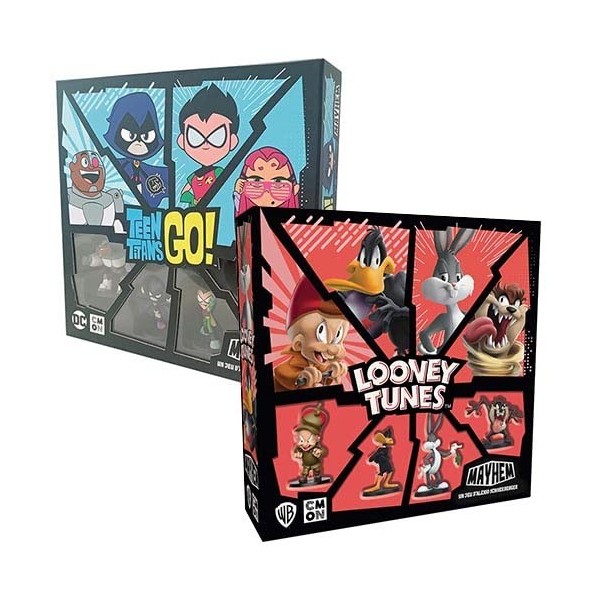 PKGamePack Mayhem Teen Titans + Looney Tunes + Boite Additionnelle - Version Française