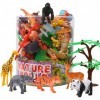 YeoNational&Toys 54 Pièces Mini Jouets Animaux, Animaux Forêt Ferme,Monde Animal Ressemblant Animaux Sauvages Ressources Appr