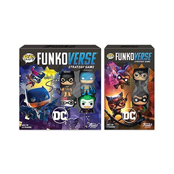 Funko Pop! - Jeu de stratégie DC Comics Funkoverse - Jeu de base DC 100 et Expandalone DC 101