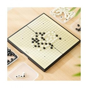 BBZY Jeux Weiqi à 19 Voies Ensemble de Jeu Pliable Go Jeu de société Portable Jeu de société de stratégie Classique à 2 Joueu