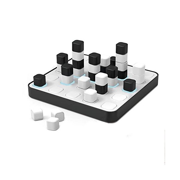 HYQNG Smart Four Connected, Jeu magnétique 3D Four in A Row avec Jeu de société Intelligent alimenté par IA, adapté aux réuni