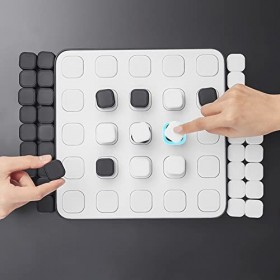 HYQNG Smart Four Connected, Jeu magnétique 3D Four in A Row avec Jeu de société Intelligent alimenté par IA, adapté aux réuni