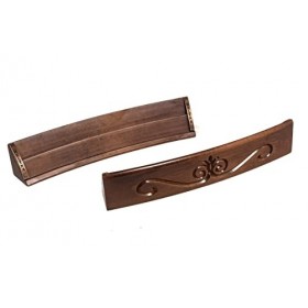 Helena wood art, Jeu de Rami Ovale en Bois Fait à La Main, Sac Inclus, 100% Bois, Édition de Luxe, Jeu Société Famille, Rummy