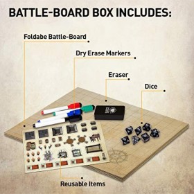 Melee Mats The Ultimate Battle Grid Plateau de jeu – 23 x 27 cm – Tapis de jeu de rôle – Cartes de jeu de rôle – Dragons port