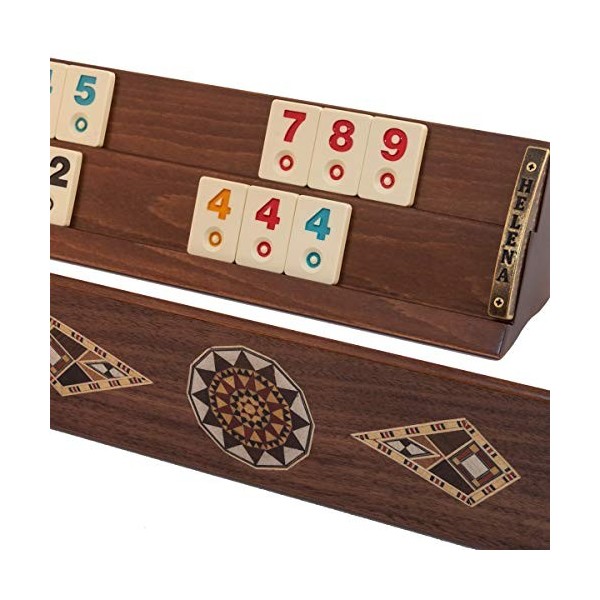 Helena wood art, Jeu de Rami en Bois Fait à La Main, 100% Bois, Édition de Luxe, Jeu Société Famille, Rummy, Okey