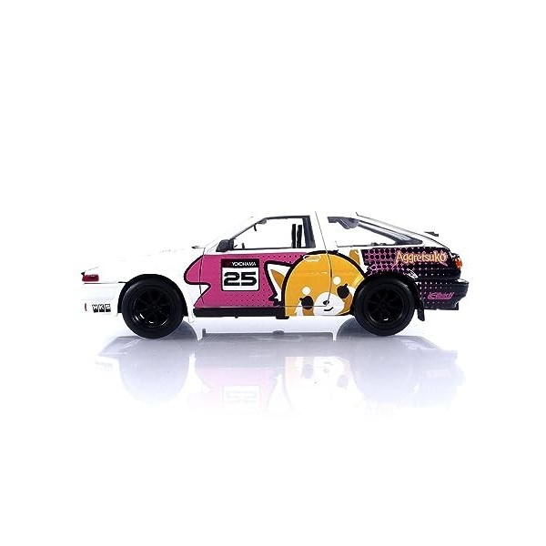 Jada Toys Aggretsuko 1/24 Hollywood Rides 1986 Toyota Trueno avec Aggretsuko Figurine