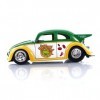 Jada Toys Teenage Mutant Ninja Turtles 1/24 Hollywood Rides VW Drag Beetle avec Michelangelo Figurine