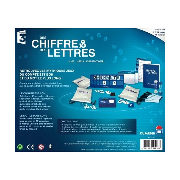 Dujardin - 58030 - Jeu de Lettres - TV - Des Chiffres et Des Lettres